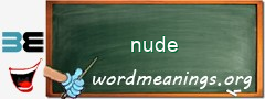 WordMeaning blackboard for nude